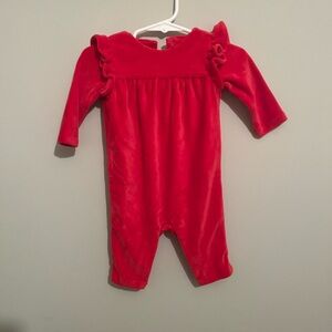 Red Velvet Baby Romper by Ralph Lauren NWT size 3 months